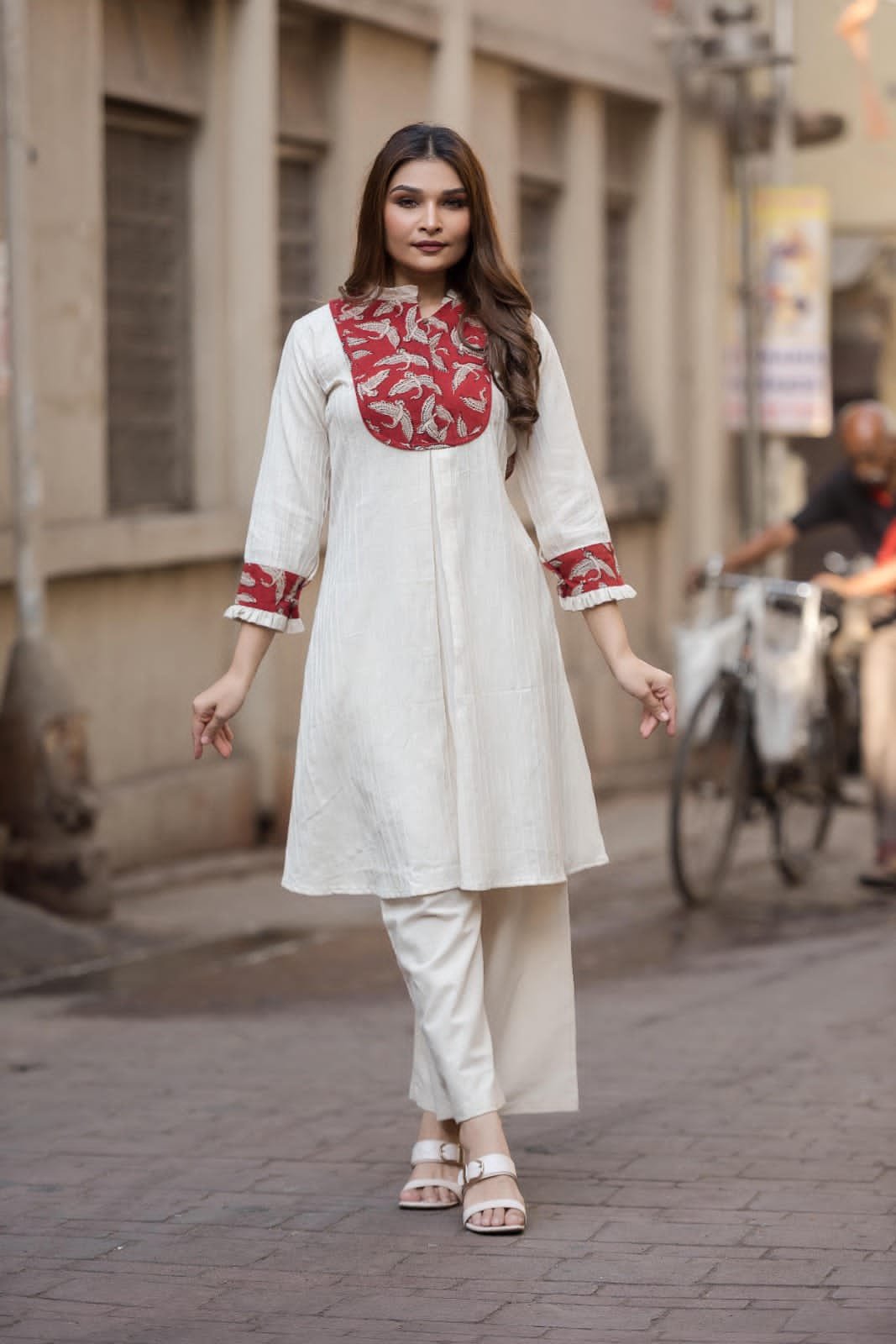 Elephant And Eagle Motif cotton flex Co-ord set