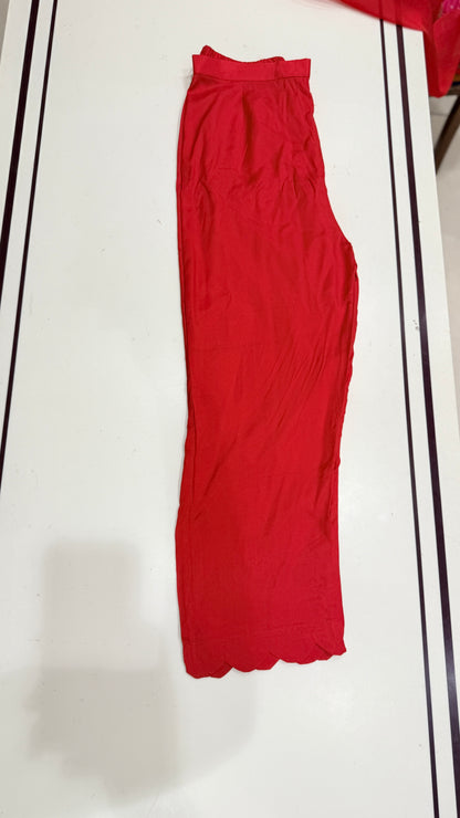 Red n Rani Chinon Suit