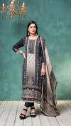 Black Ombre Print Kurta Set