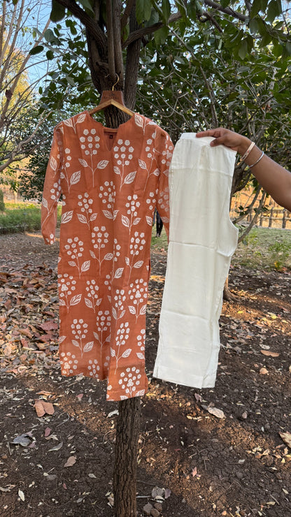 Alia Long Mul Chanderi Co ord Set 2pc Set