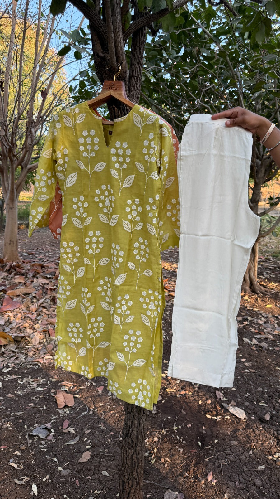 Alia Long Mul Chanderi Co ord Set 2pc Set