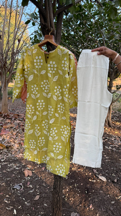 Alia Long Mul Chanderi Co ord Set 2pc Set