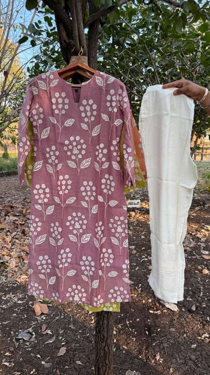 Alia Long Mul Chanderi Co ord Set 2pc Set