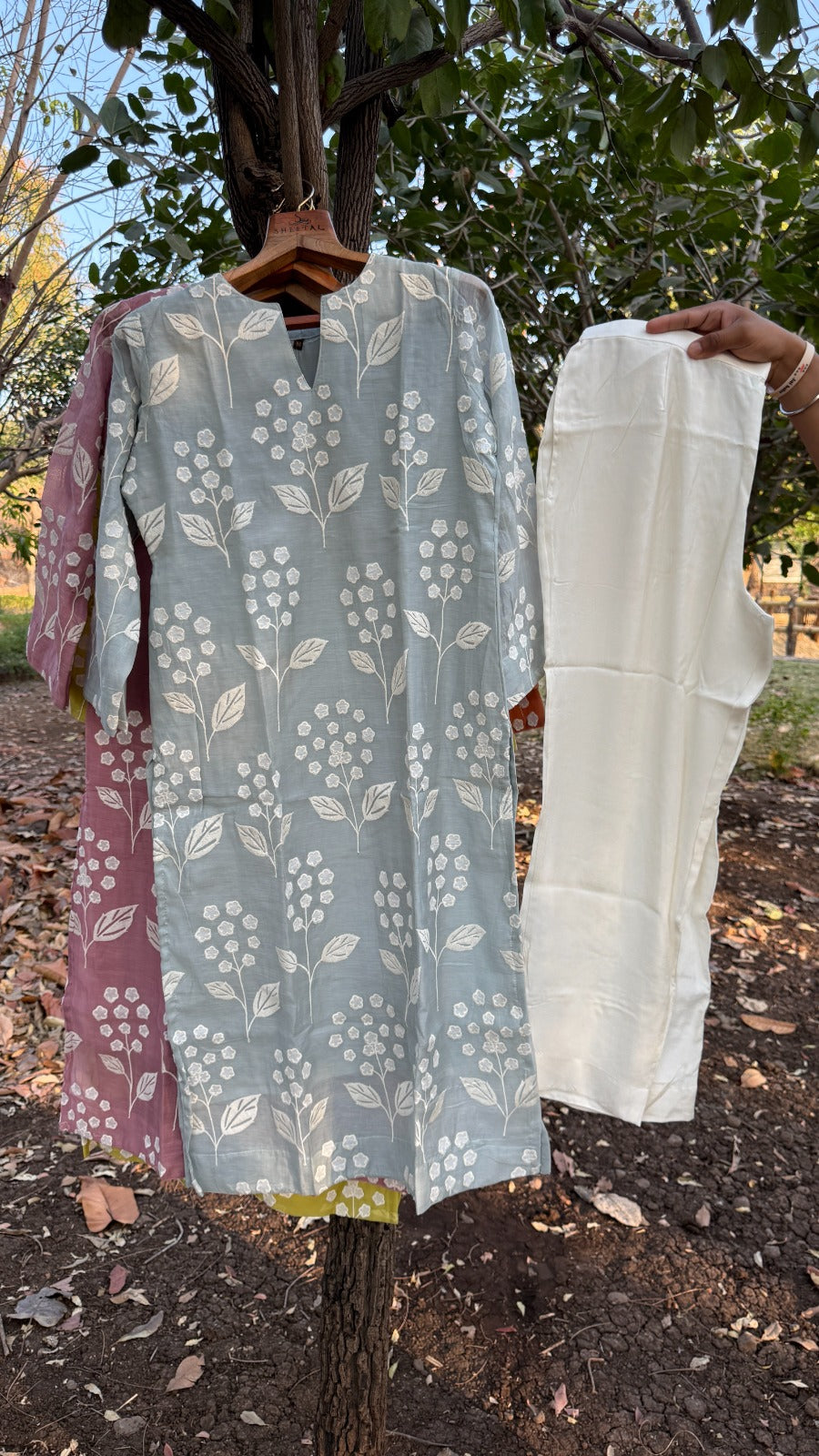 Alia Long Mul Chanderi Co ord Set 2pc Set