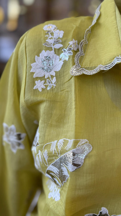 Takshvi Mul Chanderi Co Ord Set