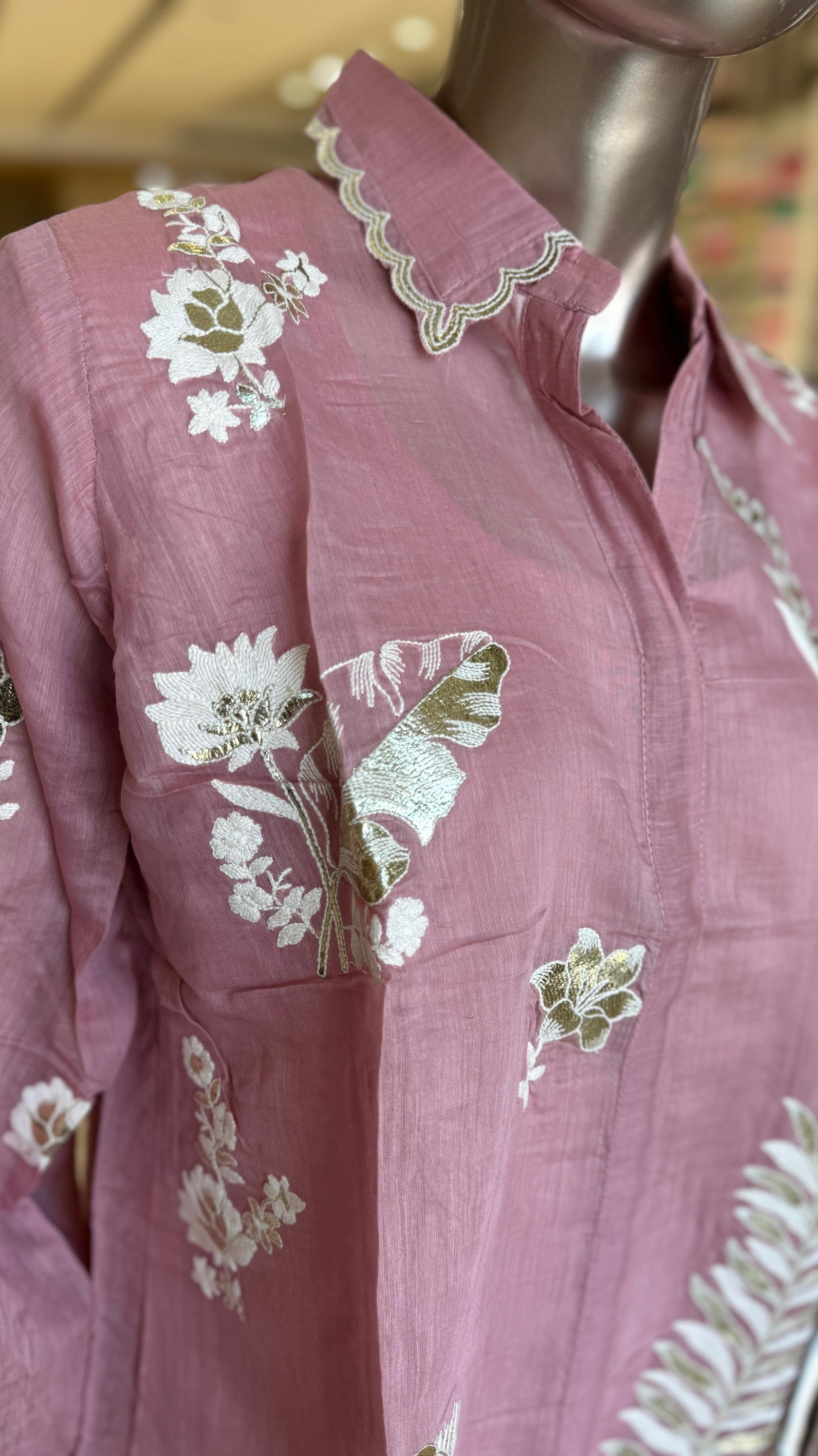 Takshvi Mul Chanderi Co Ord Set