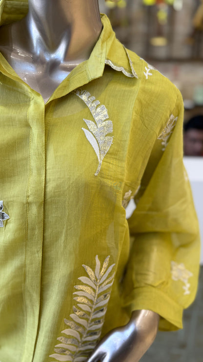 Takshvi Mul Chanderi Co Ord Set