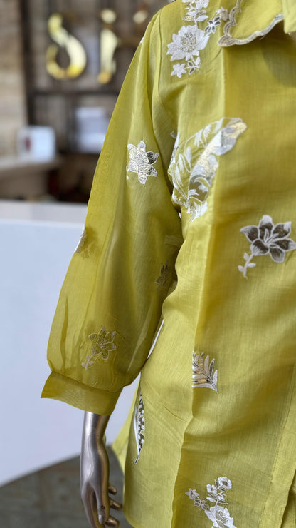 Takshvi Mul Chanderi Co Ord Set