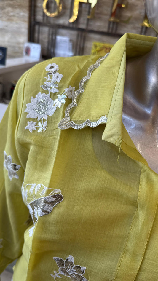 Takshvi Mul Chanderi Co Ord Set