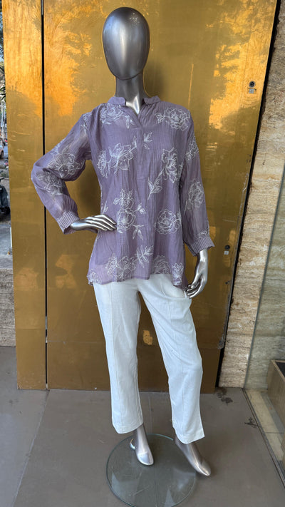 Pastel Mul Chanderi Co Ord Set