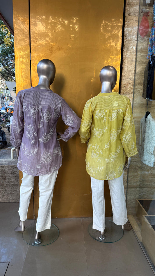 Pastel Mul Chanderi Co Ord Set