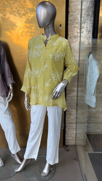 Pastel Mul Chanderi Co Ord Set