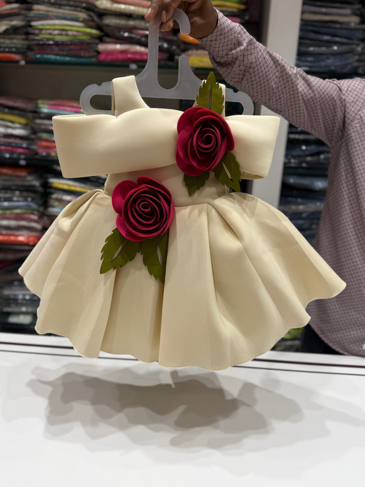 3D Flower Birthday Frock