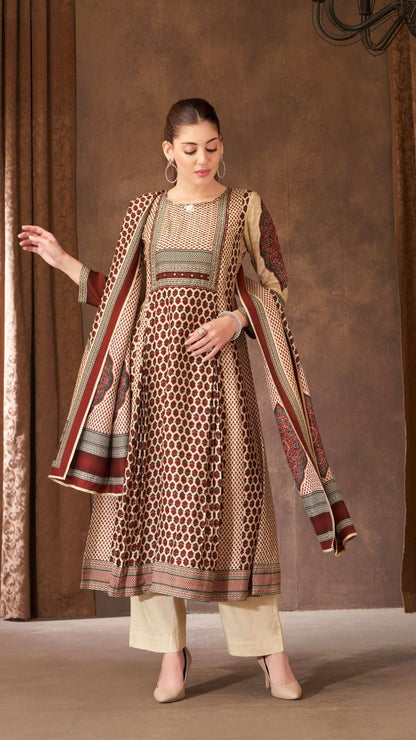 Maroon Flared Kurta Set