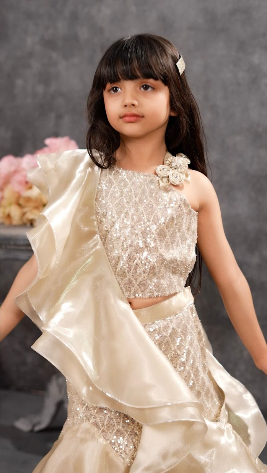 Fish Cut Lehenga for Little Girls