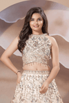 Ivory Cream Multicolor Embroidered Bridal Lehenga Choli Set