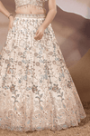 Ivory Cream Multicolor Embroidered Bridal Lehenga Choli Set