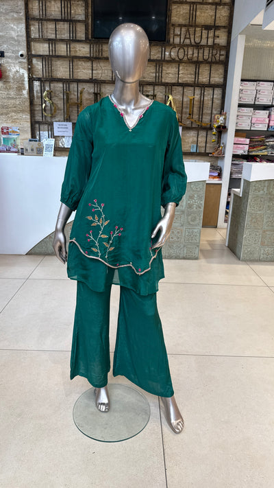 Noori Green Organza Co ord set