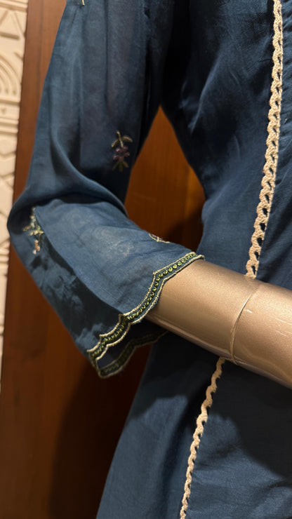 Nazakat Mul Chanderi Anarkali Suit