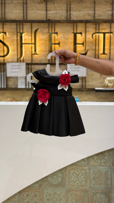 Black Rose Blossom Frock