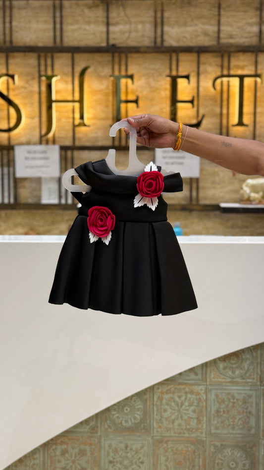 Black Rose Blossom Frock