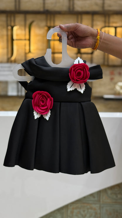 Black Rose Blossom Frock