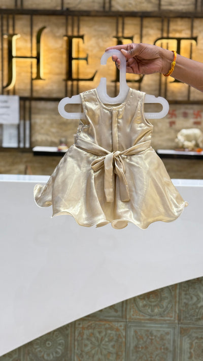 Champagne Sequin Bow Frock