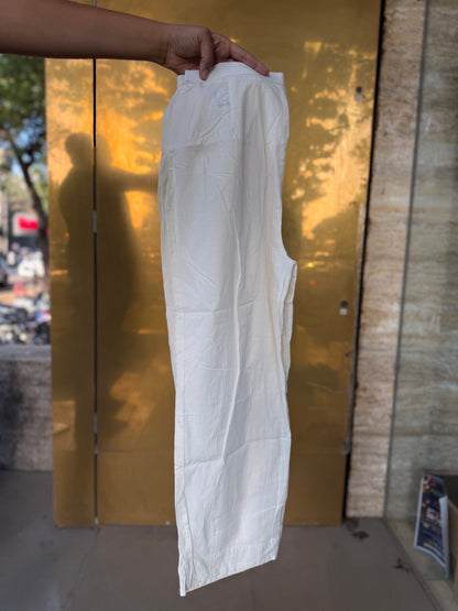 Ivory Mul Chanderi Suit with Yellow Dupatta