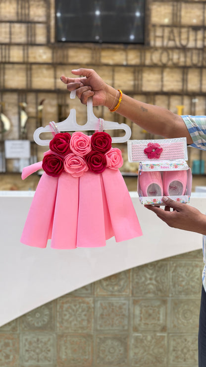 Floral Rose Baby Frock
