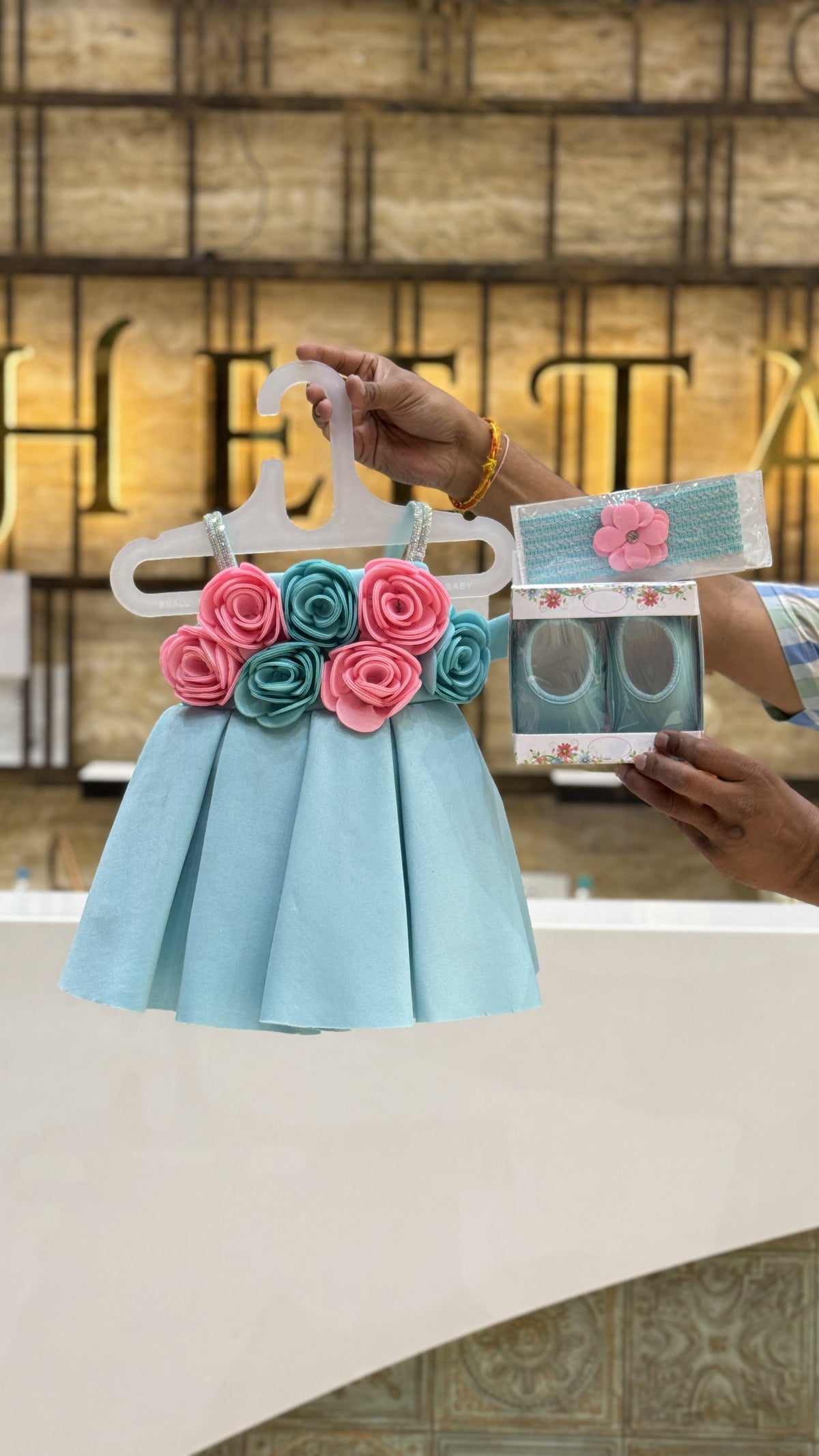 Floral Rose Baby Frock