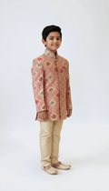 Multicolor Printed Indo-Western Jacket for Boys