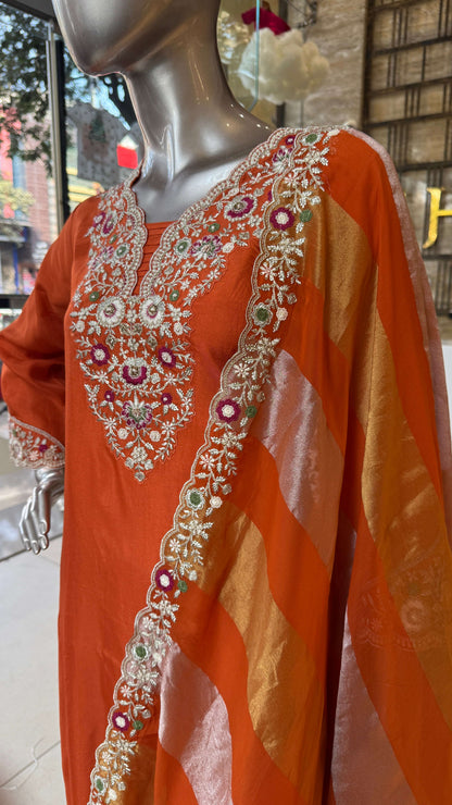 Elegant Kurti Pant Dupatta Set for Women