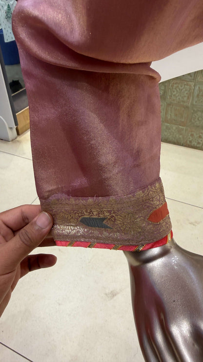 Dusty Mauve Silver Embroidered Kurta Pant Dupatta Set for Women