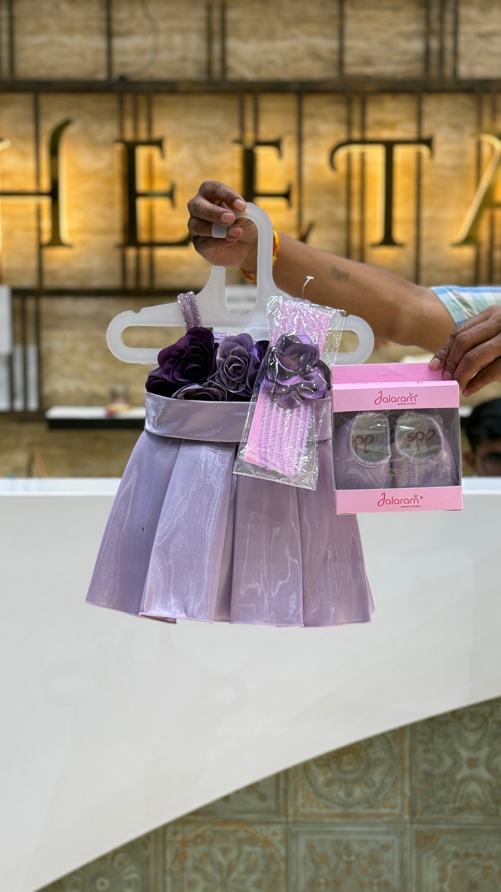 Lavender Rose Bow Frock