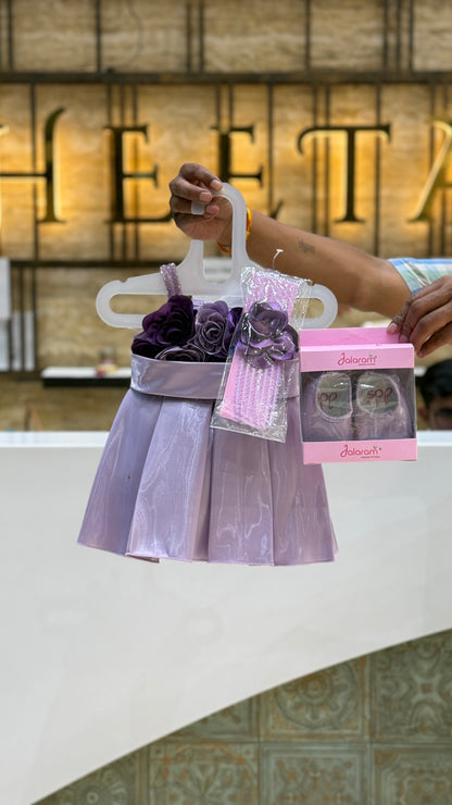 Lavender Rose Bow Frock