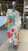 Floral Pure Linen 3PC Suit Set