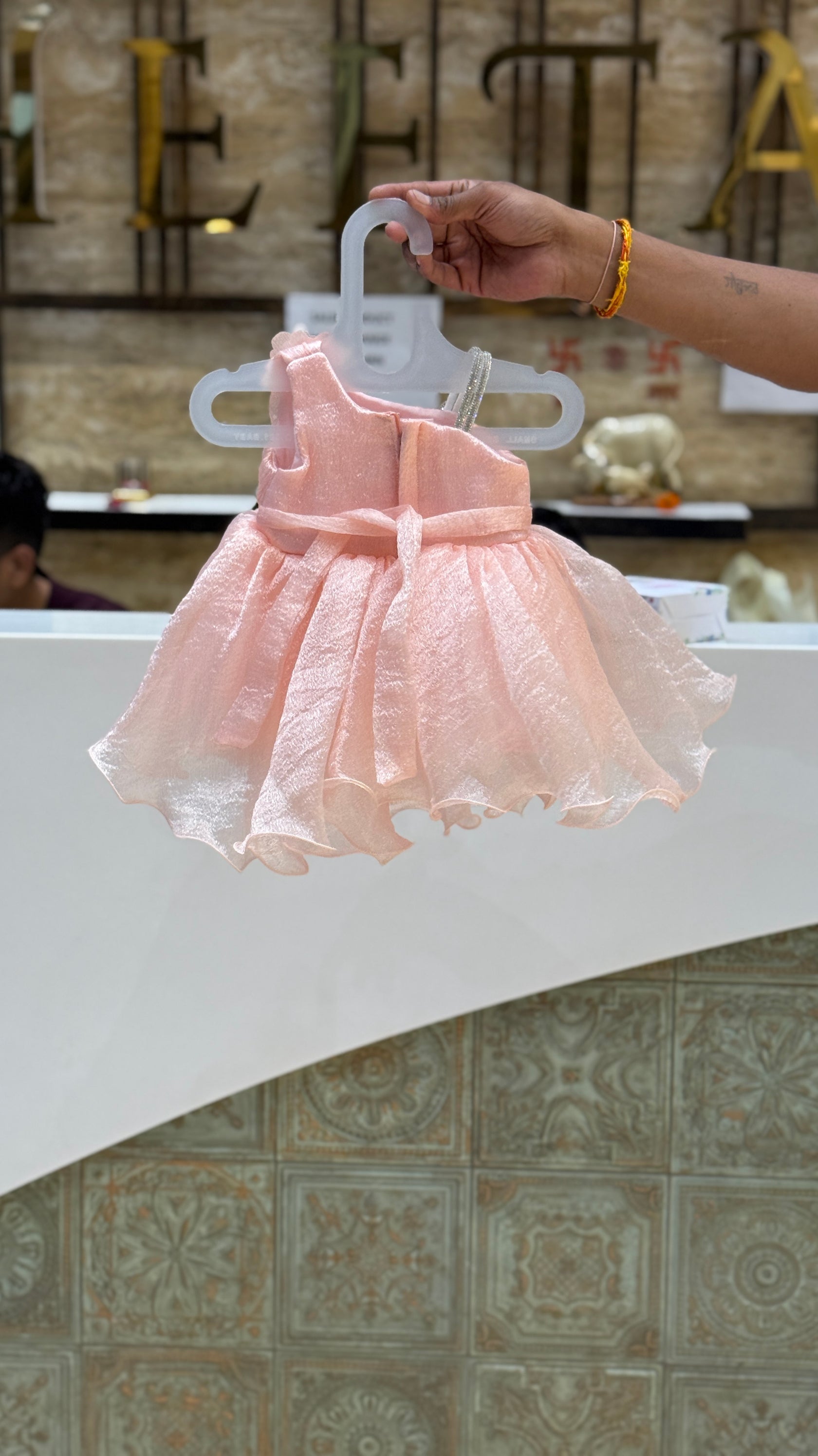 Peach Blossom Frock Set
