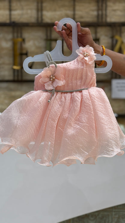 Peach Blossom Frock Set