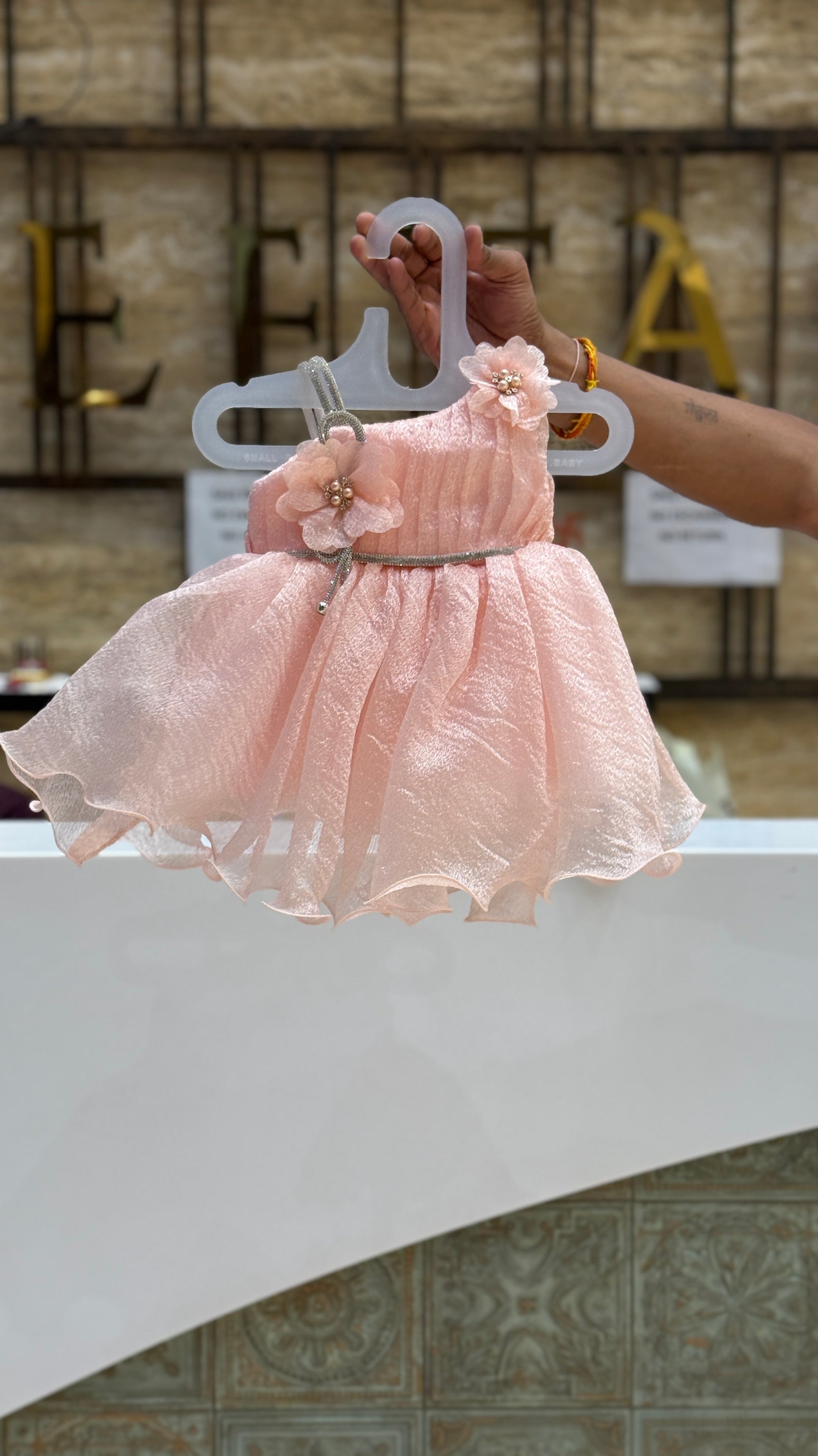 Peach Blossom Frock Set
