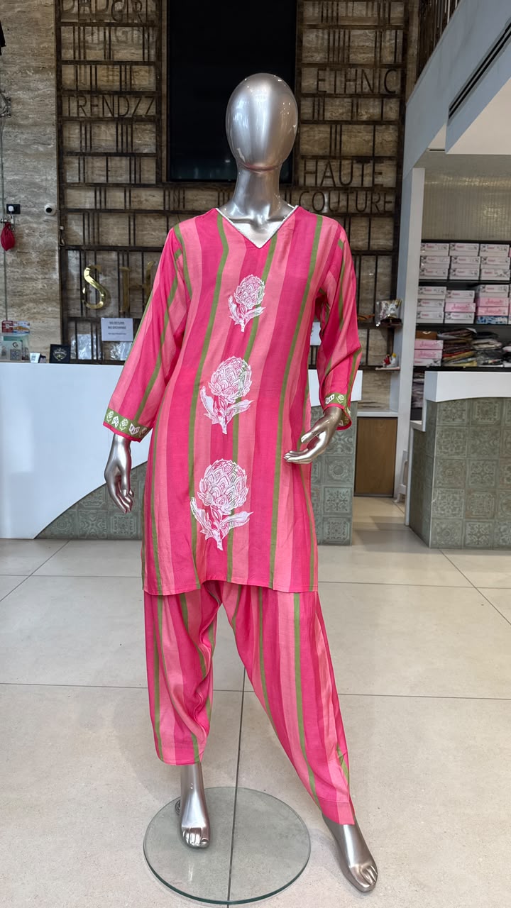 Celebrity Pink Farshi Salwar Set