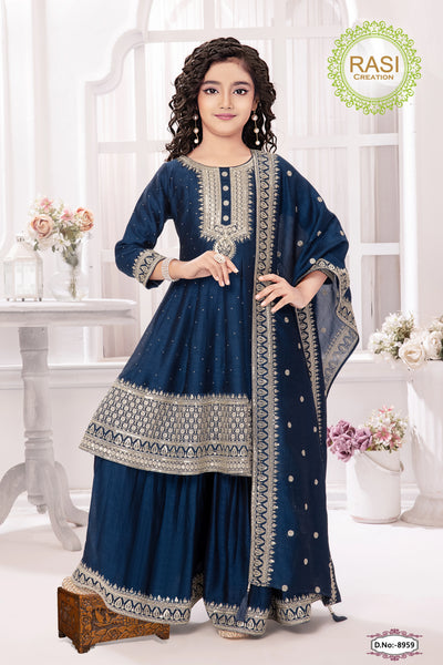 Sheetal Collection girls embroidered plazo set item 8959