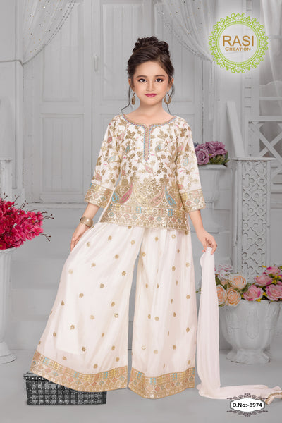 Sheetal Collection girls embroidered plazo set item 8974