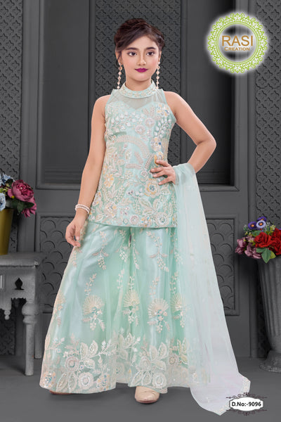 Sheetal Collection girls embroidered plazo set item 9096