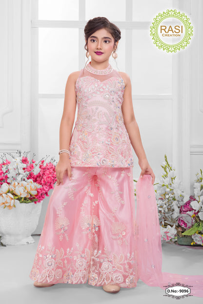 Sheetal Collection girls embroidered plazo set item 9096