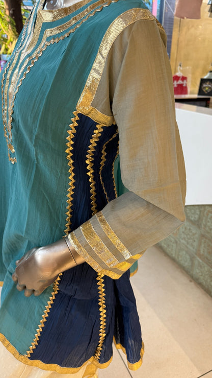 Celebrity Inspired Mul Chanderi Co Ord Set