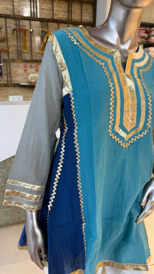 Celebrity Inspired Mul Chanderi Co Ord Set