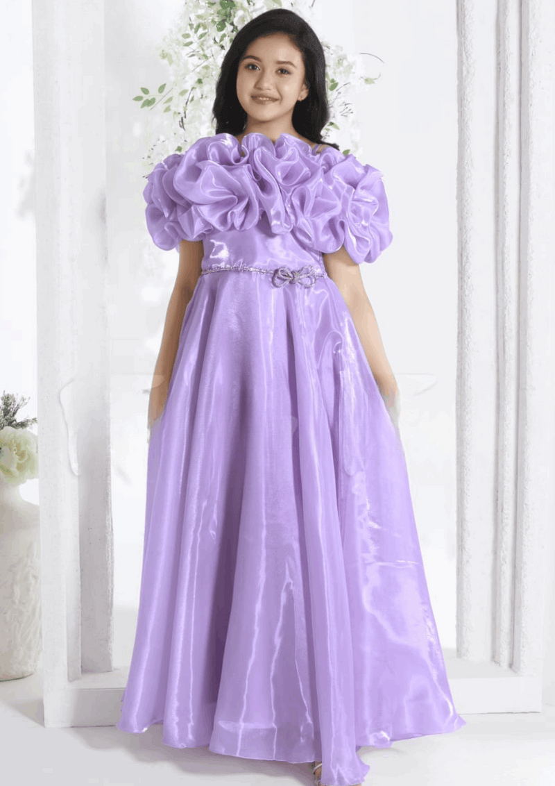 Designer Luxury Celestia lavender Gown