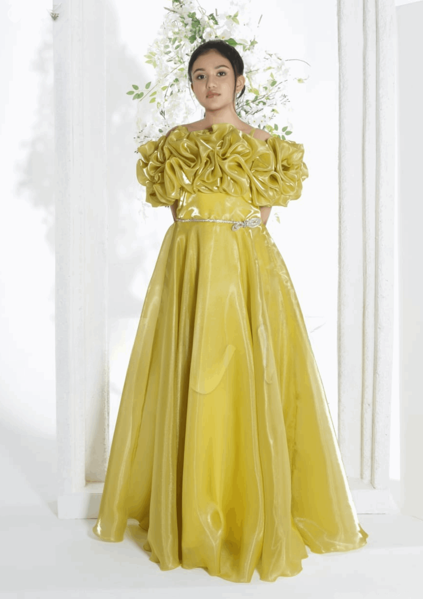 Designer Luxury Golden Aura Gown