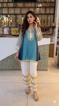 Celebrity Inspired Mul Chanderi Co Ord Set