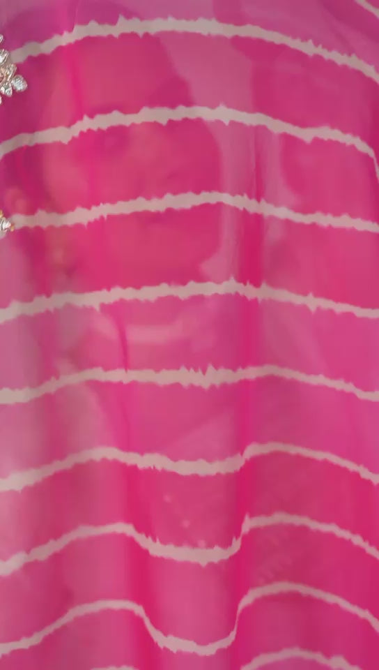 Traditional Cream Farshi Salwar Suit & Pink Dupatta – Festive Wear